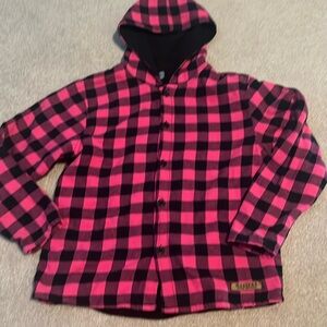 Girls lined hooded flannel